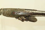 Large ORNATE Flintlock Pistol MEDITERRANEAN Pirate Extensively Ornate Late-18th Century Pistol - 13 of 22