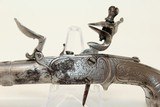 ISRAEL SEGALAS Antique Queen Anne FLINTLOCK Pistol Engraved All Metal Breech Loading Pistol - 3 of 15