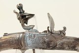 ISRAEL SEGALAS Antique Queen Anne FLINTLOCK Pistol Engraved All Metal Breech Loading Pistol - 14 of 15