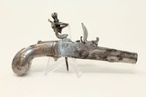 ISRAEL SEGALAS Antique Queen Anne FLINTLOCK Pistol Engraved All Metal Breech Loading Pistol - 12 of 15
