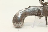 ISRAEL SEGALAS Antique Queen Anne FLINTLOCK Pistol Engraved All Metal Breech Loading Pistol - 13 of 15