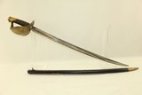 CIVIL WAR Antique U.S. AMES M1860 NAVY Cutlass Dated 1862 With LEATHER SCABBARD - 1 of 12