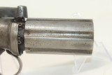 CASED Engraved BRITISH Antique PEPPERBOX Revolver 1840s 6-Shot Pepperbox Revolver with Multiple Accessories! - 15 of 16