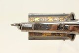 DOG & RABBIT CHASE Gold Engrave PEPPERBOX Revolver 1870s Pinfire by Orbea Hermanos in Spain - 12 of 15