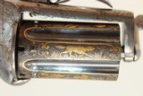 DOG & RABBIT CHASE Gold Engrave PEPPERBOX Revolver 1870s Pinfire by Orbea Hermanos in Spain - 6 of 15