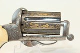DOG & RABBIT CHASE Gold Engrave PEPPERBOX Revolver 1870s Pinfire by Orbea Hermanos in Spain - 15 of 15