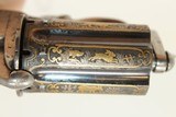 DOG & RABBIT CHASE Gold Engrave PEPPERBOX Revolver 1870s Pinfire by Orbea Hermanos in Spain - 7 of 15