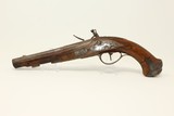 Antique ENGRAVED, CARVED European FLINTLOCK Pistol Early 19th Century Self Defense Weapon - 12 of 15