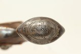 Antique ENGRAVED, CARVED European FLINTLOCK Pistol Early 19th Century Self Defense Weapon - 9 of 15