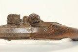 Antique ENGRAVED, CARVED European FLINTLOCK Pistol Early 19th Century Self Defense Weapon - 7 of 15