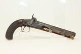 1800s JOHN GRIFFITH Engraved Antique Belt PISTOL Ornate Pistol with Large .57 Caliber Bore - 1 of 18