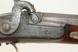 1800s JOHN GRIFFITH Engraved Antique Belt PISTOL Ornate Pistol with Large .57 Caliber Bore - 6 of 18