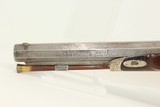 1800s JOHN GRIFFITH Engraved Antique Belt PISTOL Ornate Pistol with Large .57 Caliber Bore - 18 of 18