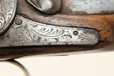 EUROPEAN .70 CALIBER Antique Pistol from 1800s With Fluted Stock and Engraved Hardware - 5 of 16