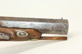 EUROPEAN .70 CALIBER Antique Pistol from 1800s With Fluted Stock and Engraved Hardware - 4 of 16