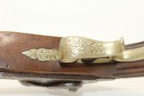 EUROPEAN .70 CALIBER Antique Pistol from 1800s With Fluted Stock and Engraved Hardware - 11 of 16