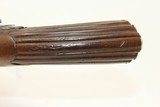 EUROPEAN .70 CALIBER Antique Pistol from 1800s With Fluted Stock and Engraved Hardware - 7 of 16
