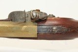 FRENCH Large Caliber Brass Barrel FLINTLOCK Pistol Early 1800s .72 Caliber Flintlock “Manstopper” - 11 of 16