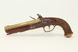 FRENCH Large Caliber Brass Barrel FLINTLOCK Pistol Early 1800s .72 Caliber Flintlock “Manstopper” - 13 of 16