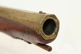 FRENCH Large Caliber Brass Barrel FLINTLOCK Pistol Early 1800s .72 Caliber Flintlock “Manstopper” - 5 of 16