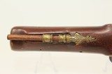 FRENCH Large Caliber Brass Barrel FLINTLOCK Pistol Early 1800s .72 Caliber Flintlock “Manstopper” - 9 of 16