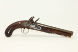 WAR of 1812 Era FLINTLOCK OFFICER Pistol by WALLIS Napoleonic Era Big Bore .67 Caliber Horse Pistol - 1 of 17