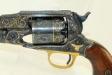 CIVIL WAR US Contract REMINGTON New Model ARMY .44 Revolver ENGRAVED GOLD CASED, ENGRAVED & GOLD INLAID ACW Classic - 5 of 20