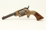 RARE Brass Frame ETHAN ALLEN & WHEELOCK .32 Rimfire SIDEHAMMER Revolver
Circa 1861 Civil War Era Pocket Revolver! - 14 of 17