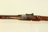 1840s Antique SQUIRREL RIFLE Maple Half Stock .34 Caliber “H.BA.” Patchbox High Grade Wood with Patchbox & Maker Mark - 12 of 24
