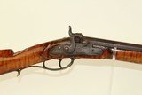 1840s Antique SQUIRREL RIFLE Maple Half Stock .34 Caliber “H.BA.” Patchbox High Grade Wood with Patchbox & Maker Mark - 4 of 24