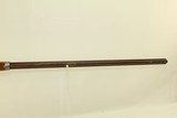 1840s Antique SQUIRREL RIFLE Maple Half Stock .34 Caliber “H.BA.” Patchbox High Grade Wood with Patchbox & Maker Mark - 14 of 24