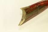 1840s Antique SQUIRREL RIFLE Maple Half Stock .34 Caliber “H.BA.” Patchbox High Grade Wood with Patchbox & Maker Mark - 7 of 24
