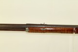 1840s Antique SQUIRREL RIFLE Maple Half Stock .34 Caliber “H.BA.” Patchbox High Grade Wood with Patchbox & Maker Mark - 22 of 24
