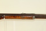 1840s Antique SQUIRREL RIFLE Maple Half Stock .34 Caliber “H.BA.” Patchbox High Grade Wood with Patchbox & Maker Mark - 5 of 24