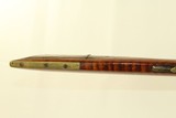 1840s Antique SQUIRREL RIFLE Maple Half Stock .34 Caliber “H.BA.” Patchbox High Grade Wood with Patchbox & Maker Mark - 11 of 24