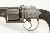 SHARMAN WEST BERRY of WOODBRIDGE Transitional PERCUSSION PEPPERBOX/REVOLVER
Double Action Made by Berry of Woodbridge, Suffolk, England - 3 of 17