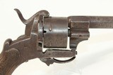 Antique SPANISH Eibar 11mm PINFIRE Revolver with FOLDING TRIGGER Mid-19th European Sidearm - 14 of 15