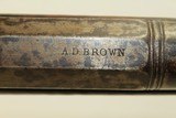 HEAVY BARREL Antique Long Rifle by A.D. BROWN & JOHN ARCHER .40 Caliber Made by A. D. Brown with John Archer Warranted Lock - 11 of 22
