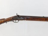 Antique “D. MILLER” Marked 1850 Dated .54 Caliber Smoothbore LONG RIFLE The Quintessential Frontier Long Rifle! - 1 of 22
