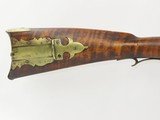 Antique “D. MILLER” Marked 1850 Dated .54 Caliber Smoothbore LONG RIFLE The Quintessential Frontier Long Rifle! - 3 of 22