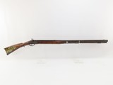 Antique “D. MILLER” Marked 1850 Dated .54 Caliber Smoothbore LONG RIFLE The Quintessential Frontier Long Rifle! - 2 of 22