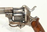 BELGIAN Antique PINFIRE Double Action Revolver CASIMIR & EUGENE LEFAUCHEUX - 3 of 18