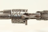 Engraved with Sculpted Hound Grips EUROPEAN Antique PINFIRE Revolver - 6 of 15