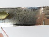 ENGRAVED/ETCHED Ornate INDIAN TALWAR with Red Felt Scabbard - 6 of 11