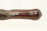 18th Century Antique EUROPEAN Flintlock CAVALRY HORSE PISTOL .65 Caliber Engraved and Silver Inlaid with a Carved Stock! - 5 of 15