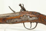 18th Century Antique EUROPEAN Flintlock CAVALRY HORSE PISTOL .65 Caliber Engraved and Silver Inlaid with a Carved Stock! - 14 of 15