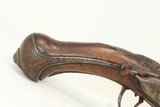 18th Century Antique EUROPEAN Flintlock CAVALRY HORSE PISTOL .65 Caliber Engraved and Silver Inlaid with a Carved Stock! - 2 of 15