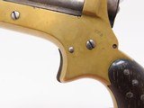 INDIAN HEAD Antique CHRISTIAN SHARPS .22 Caliber 4-Shot PEPPERBOX Pistol BRASS FRAME With ROSEWOOD Grip & Quad Barrels - 10 of 14