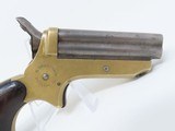 INDIAN HEAD Antique CHRISTIAN SHARPS .22 Caliber 4-Shot PEPPERBOX Pistol BRASS FRAME With ROSEWOOD Grip & Quad Barrels - 14 of 14