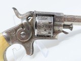 Scarce, Engraved ETHAN ALLEN .22 Rimfire SIDEHAMMER Revolver w IVORIES Fantastic CIVIL WAR Era Spur Trigger! - 3 of 16